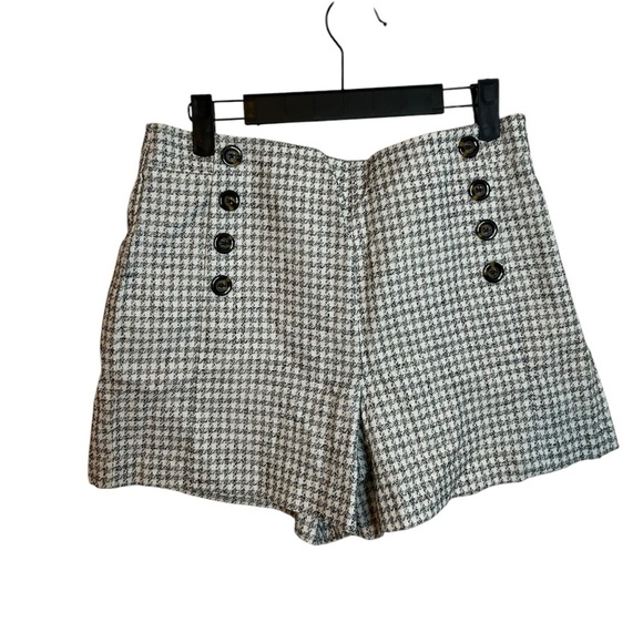 Nwt Ann Taylor High Waisted Houndstooth Tweed Shorts - Picture 1 of 7